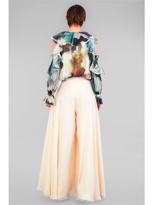 Body in devore' fantasia D'Andrea collection | 25113CAMUFL GREEN